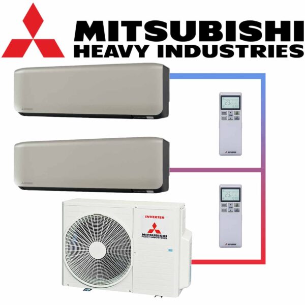 Klimaanlage Mitsubishi Multisplit SRK ZS WT Set titanium SCM71