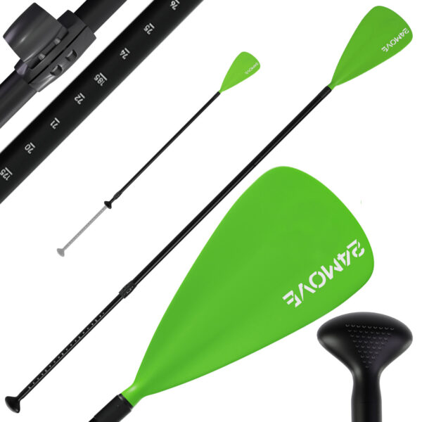 24MOVE® SUP Einzelpaddel für Paddleboards und Kajaks, Stechpaddel für Stand-Up Board grün