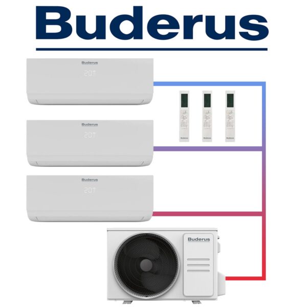 Buderus Logacool Set 2,6 kW, 3,5 kW & 7,0 kW Wandgeräte + 12,3 kW...