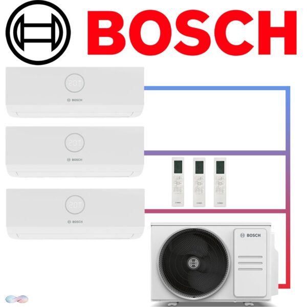 BOSCH Climate 3000iU Set 2× 2,6 kW & 1× 3,5 kW | 7,9 kW Außengerät""