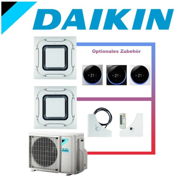 SET DAIKIN 2x Roundflow FCAG 3,5kW Deckenkassetten +...