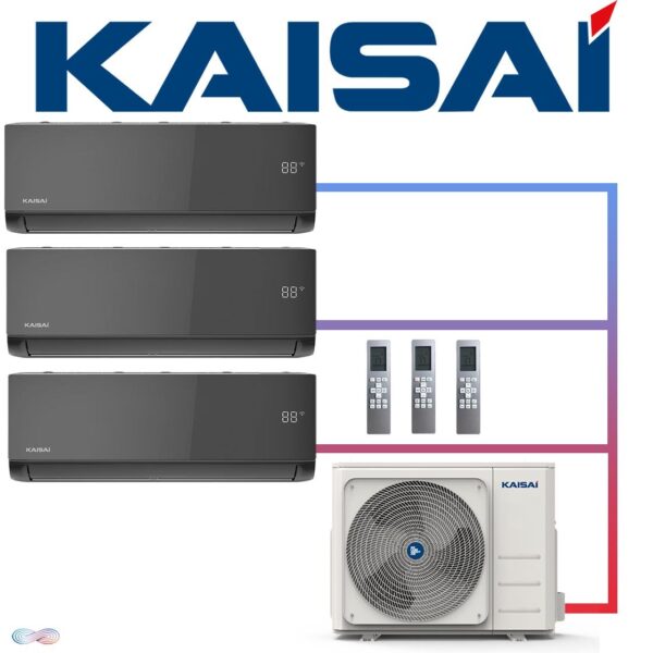 Kaisai ICE Set 2× 3,5 kW & 2,6 kW Wandgeräte + 8,2 kW Außengerät |...