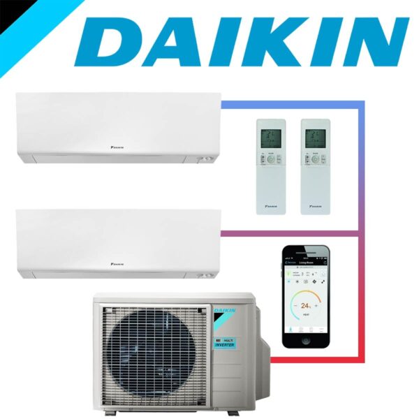 SET DAIKIN Perfera mit 2 Wandgeräten FTXM42 4,2 kW und...