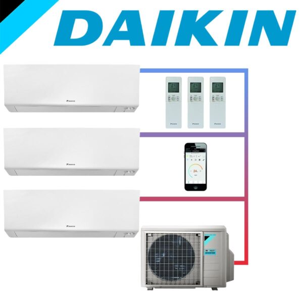 SET DAIKIN Perfera mit 3 Wandgeräten FTXM35 3,5 kW und...