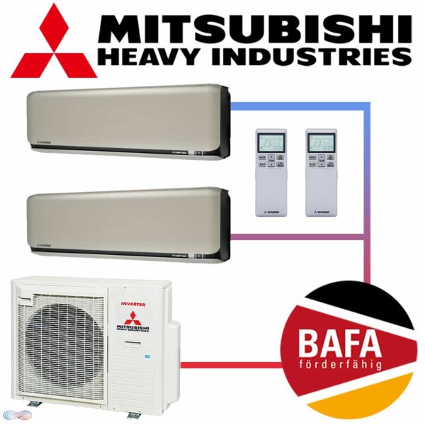 Mitsubishi Heavy Klimaanlage 2x 3,5 kW SRK35ZSX-WFT & 6 kW...