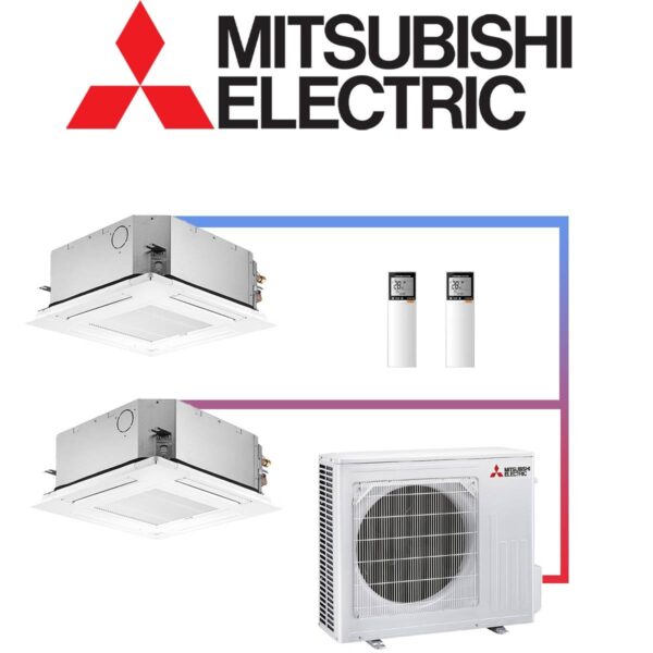 Mitsubishi Electric Klimaanlage 2x 5 kW Deckenkassette & 7,2 kW...