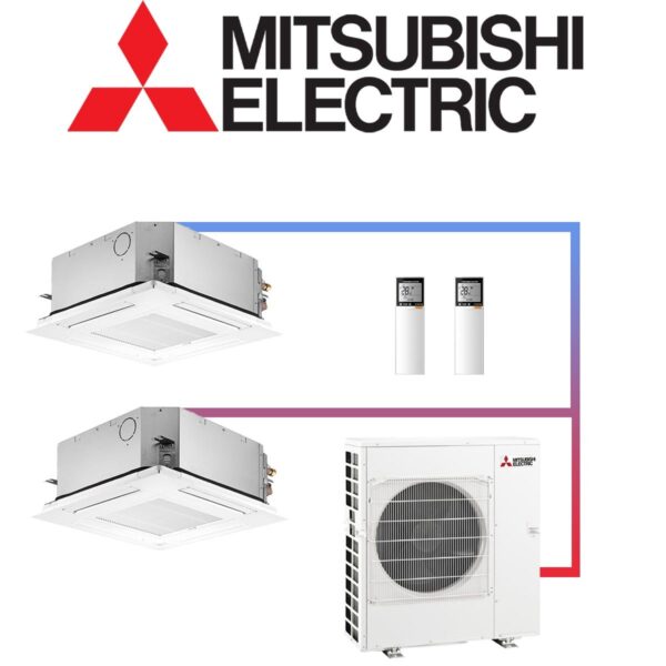 Mitsubishi Electric Klimaanlage 2x 5 kW Deckenkassette & 10,2 kW...