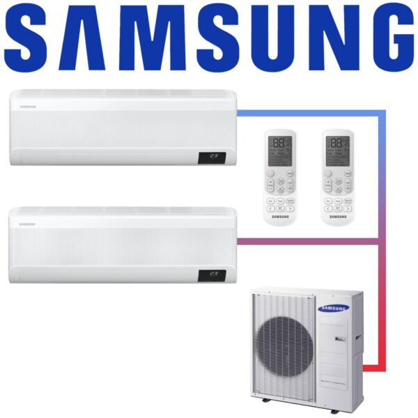 Samsung Multisplit 2x Wind-Free Exklusiv AR 18 Wandgerät 5 kW mit...