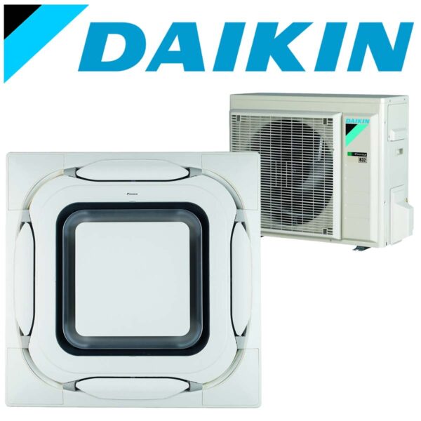 SET DAIKIN Roundflow FCAG 5 kW Deckenkassette Design-Blende weiß...