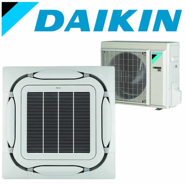 SET DAIKIN Roundflow FCAG 3,5 kW Deckenkassette weiß/grau inkl....