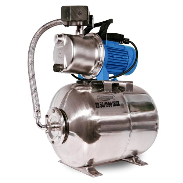 VB 50/1500 INOX Hauswasserwerk, mit INOX-Pumpenrad, Pumpengeh?use und Druckbeh?lter, 1500 W, 6.300 l/h, 4,8 bar, 50 L