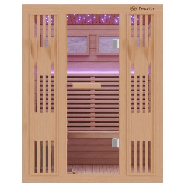 Dewello Finnische Sauna MINTO 150cm x 130cm